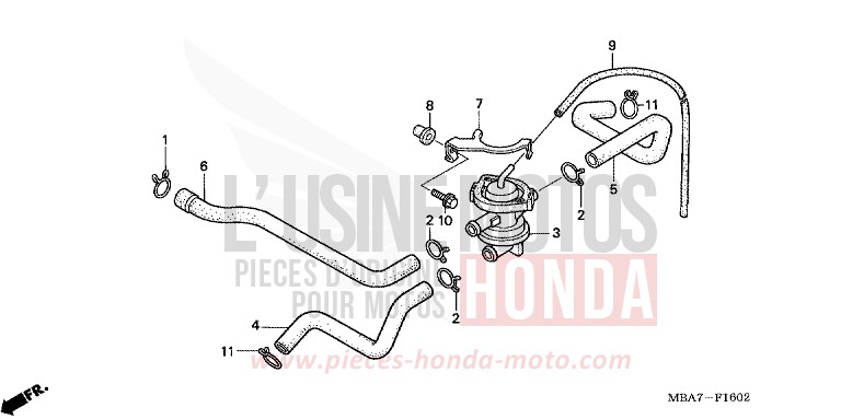 AIR INJECTION CONTROL VALVE for Shadow Aero NOIR (NH1X) from 2001